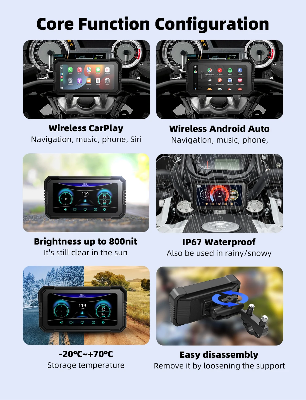 EKIY 6 25-дюймовый видеорегистратор беспроводной Carplay и Android автоаксессуары для