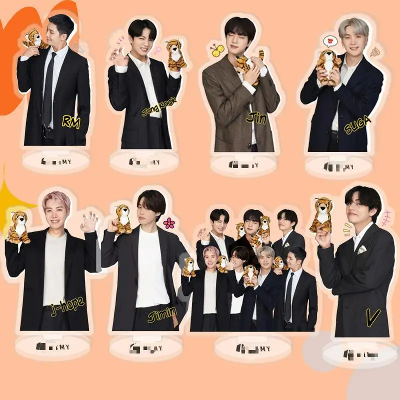 

KPOP Bangtan Boys 2022 новая акриловая экшн-фигурка кукла модель настольное украшение подарок для косплея JIMIN SUGA JIN JK RM коллекция веера