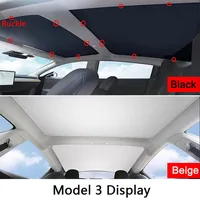 For Tesla Model 3/Model Y 2019-2022 Roof Window Sunshade with Skylight Reflective Cover Anti-collapse Split Shade Sunroof Net