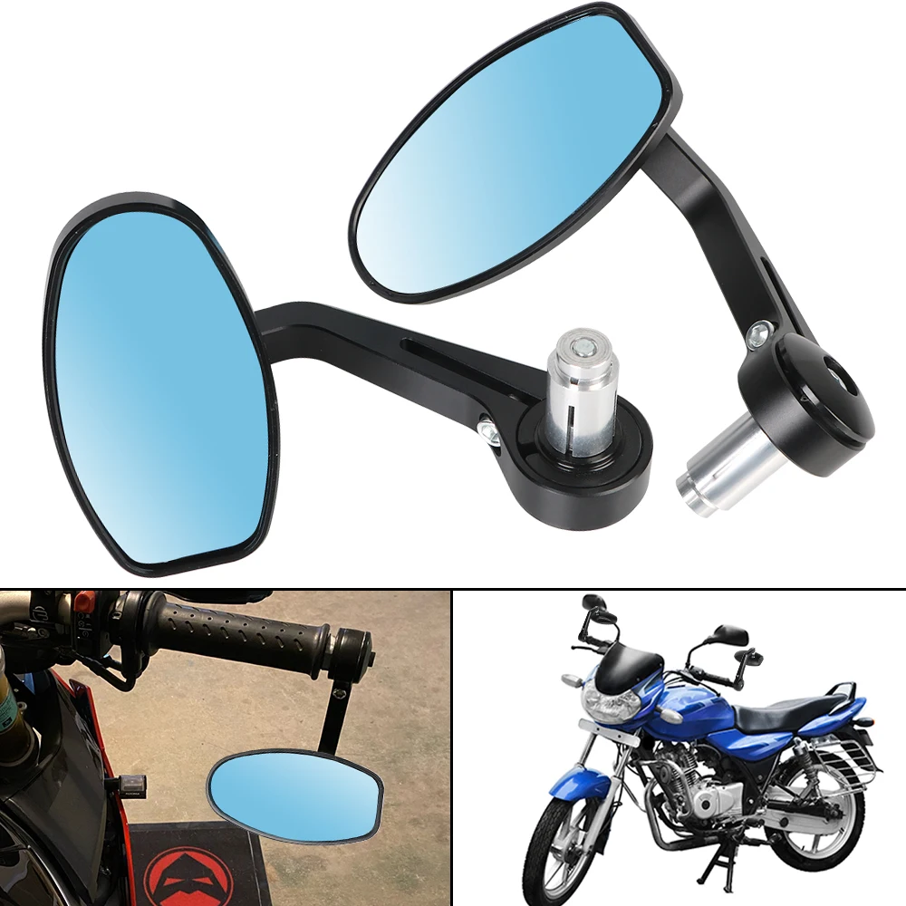 

2pcs CNC Aluminum 7/8" 22mm Motorcycle Bike Rearview Mirrors Universal Scooter Bar End Handlebar Rear View Mirror