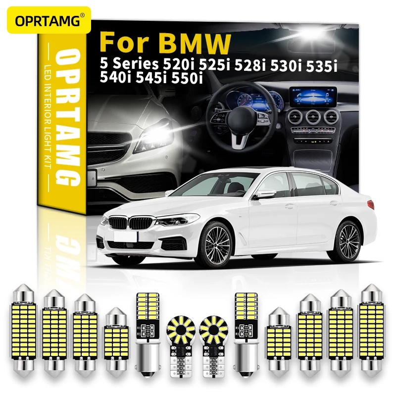 

OPRTAMG For BMW 5 Series 520i 525i 528i 530i 535i 540i 545i 550i 2001 2003-2022 Vehicle LED Interior Map Dome Trunk Light Canbus
