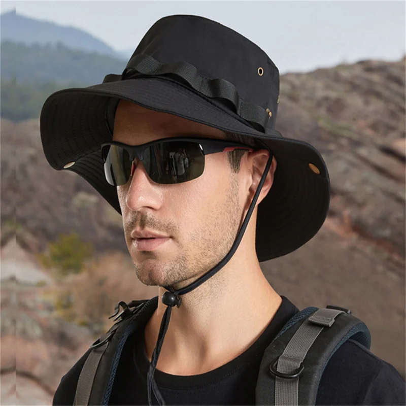 

Панама мужская с защитой от ультрафиолета, модная шляпа от солнца, для отдыха на открытом воздухе, летняя