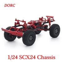 124 all metal chassis frame anodic oxidation components for rc crawler car scx24 90081 chevrolet c10 truck upgrade