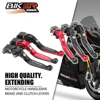 motorcycle brake clutch levers adjustable folding extendable for ducati panigale v4 v2 1199 1299 s r motocross accessories