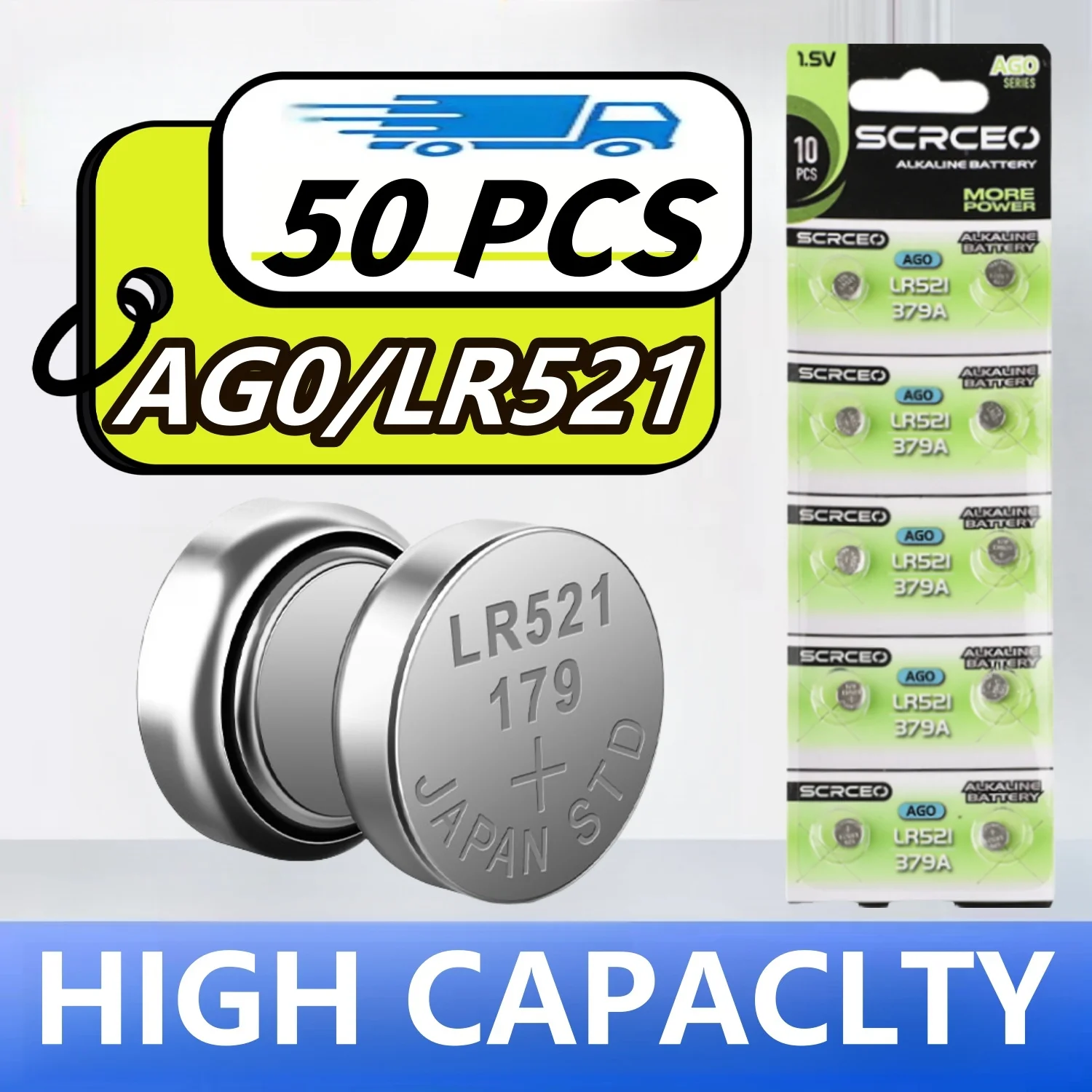 50 шт. SR521SW AG0 батарейка LR63 SR521 SR521S 379 1 5 В щелочные батареи для фонариков электронные