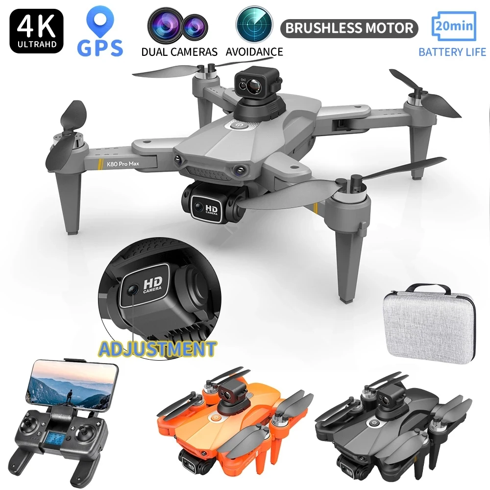 

Квадрокоптер K80 PRO складной, с GPS, HD-камерой 4K