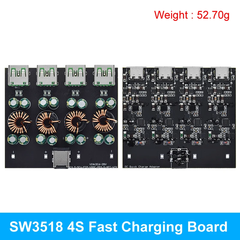 

Адаптер быстрой зарядки QC4.0 QC3.0 1 2 4 Way USB Type-C