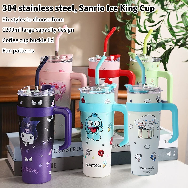 1200 мл Sanrio Hello Kitty Kuromi My Melody Ice Cup мультяшный домашний автомобиль портативный