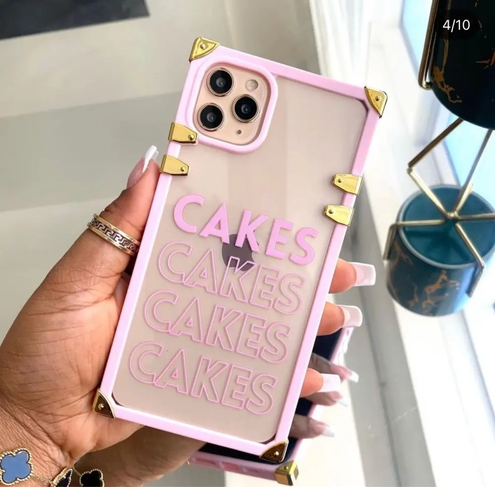 

Прозрачный цветной защитный чехол с рисунком на заказ для телефона iPhone 11 12 13Pro Mini 7 8Plus X XS XR Max, металлический чехол для телефона