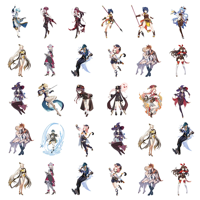 

Cartoon Shape Game Genshin Impact Figure Shape Epoxy Resin Charm Acrylic DIY Flat Jewelry Makings 2022 Accessories Supply QYS642