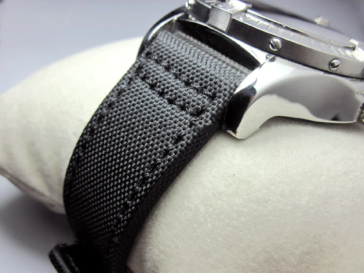 

Handmade high-quality leather nylon strap 20mm22mm Black Nylon Genuine Leather Watch Strap Watchbands For IWC Bracelet Belt