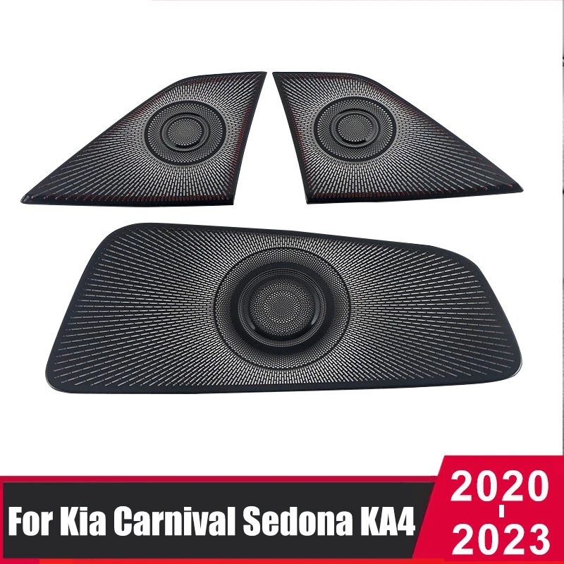

For Kia Carnival Sedona KA4 2020 2021 2022 2023 Car Dashboard Loudspeaker Audio Speaker Cover Sticker Trim Accessories Styling
