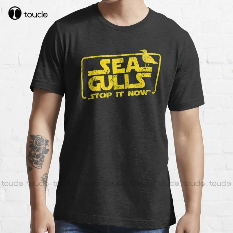 

New Seagulls Meme Parody Funny Quote Humour T-Shirt Cotton Tee Shirt S-5Xl