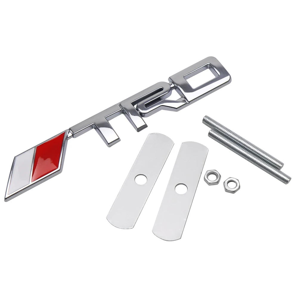 

3D TRD логотип автомобиля передняя решетка багажника металлическая эмблема значок для Toyota Supra Aygo Prado RAV4 Hilux Yaris Avalon Camry Corolla 4Runner