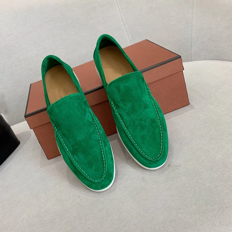 Women Spring 2022 New Flat Designer Casual Shoes Ladies Round Toe Suede Loafers Summer Fashion Walking Brand Runway Comfort Shoe