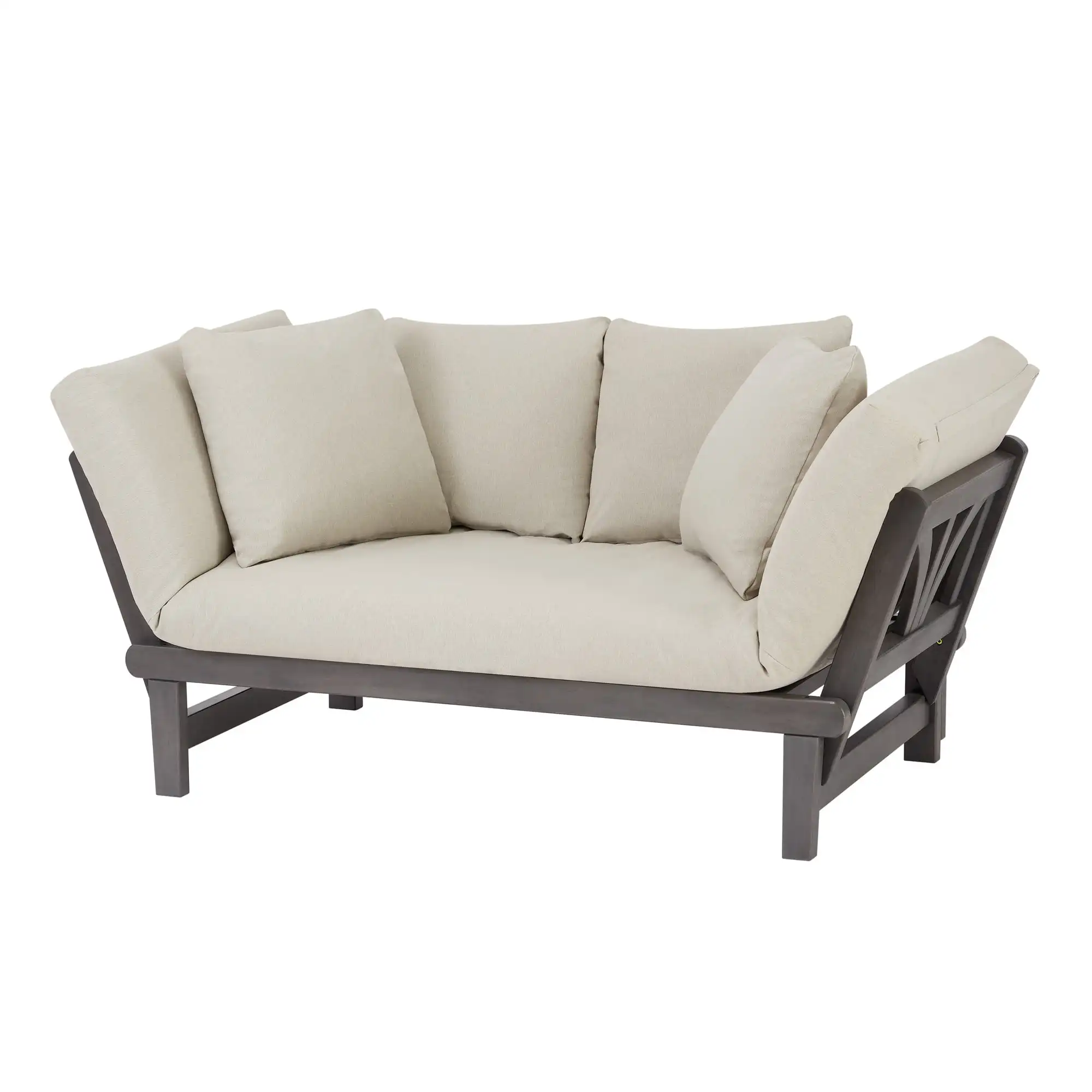 

Delahey Folding Wood Outdoor Sofa - Gray