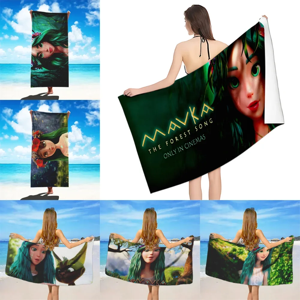 Мультяшная пленка Mavka Пляжное полотенце из микрофибры без песка Быстросохнущее