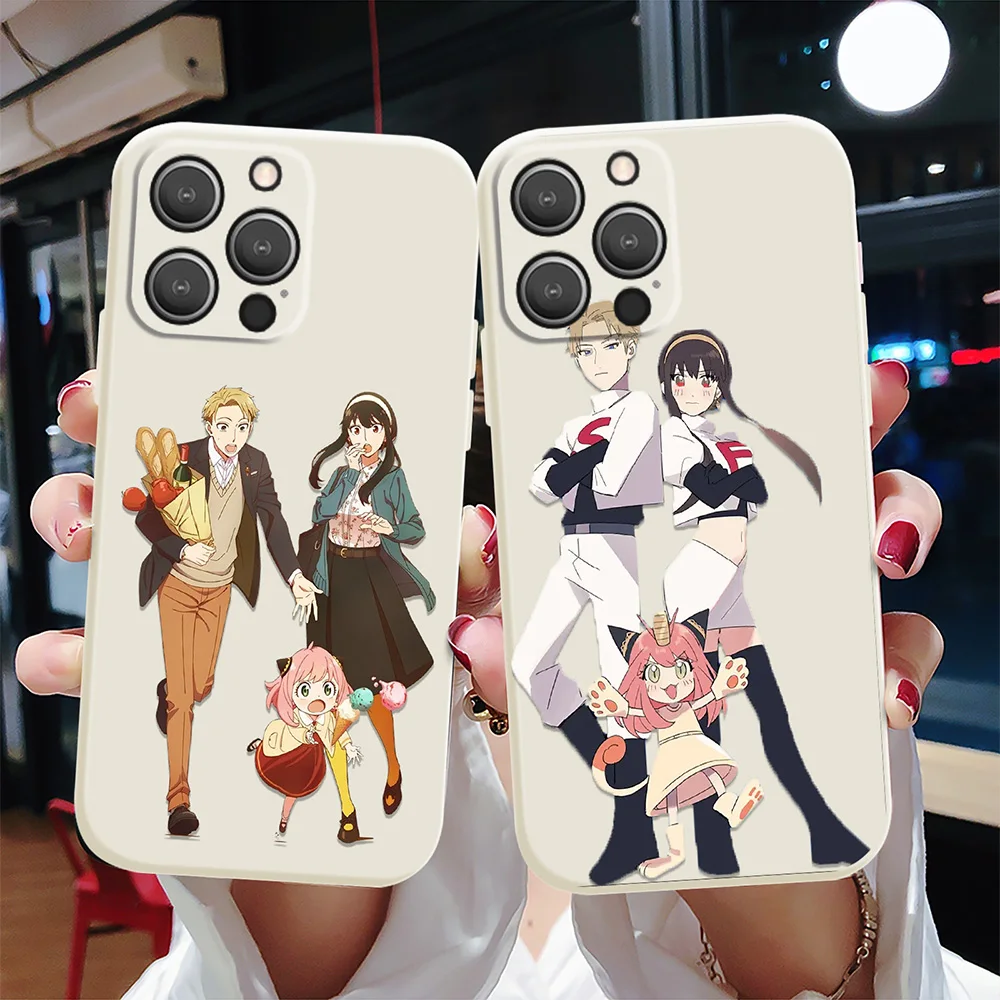 

SPYXFAMILY Phone Case For IPhone 13 12 Mini 11 Pro Max XS X XR 7 8 Plus SE 2020 2022 Soft TPU Protection Fundas Manga Girl