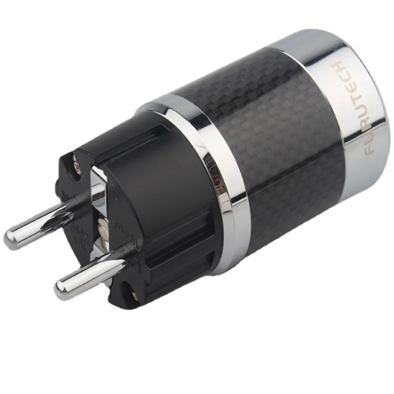 Углеродное волокно с родиевым покрытием вилка питания США/ЕС Hi-Fi аудио