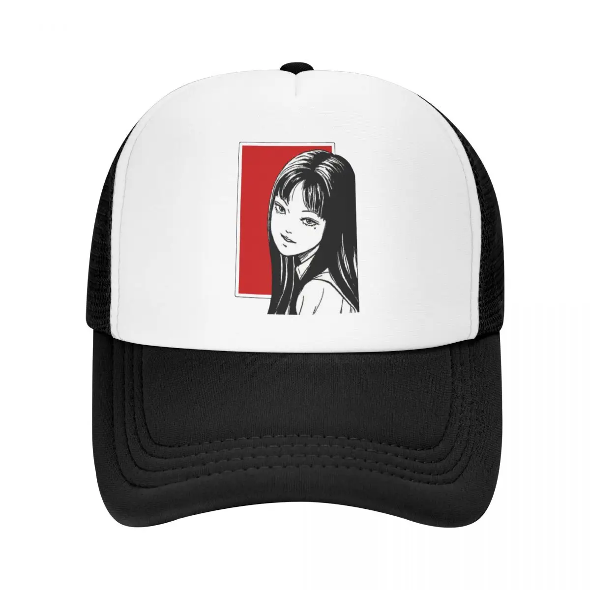 

New Trucker Hats Junji Ito Cartoon Mesh Net Baseball Cap For Men Women Kpop Snapback Caps Streetwear