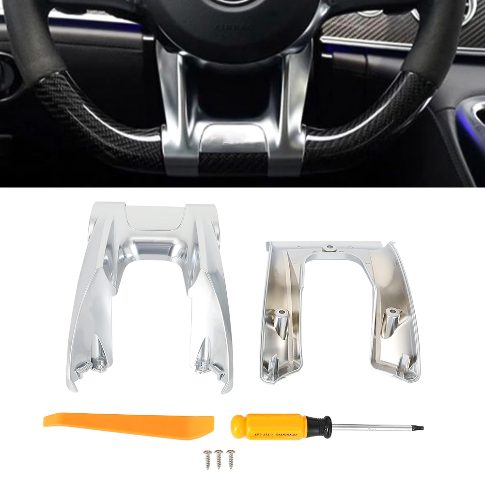 Крышка для рулевого колеса Mercedes Benz AMG 2019-2020, нижняя отделка, Спортивная A W177 B W247 C W205 E W213 G W463 GLS W257 Class Крышка для рулевого колеса Mercedes Benz AMG 2019-2020, нижняя отделка, Спортивная A W177 B W247 C W205 E W213 G W463 GLS W257 Class