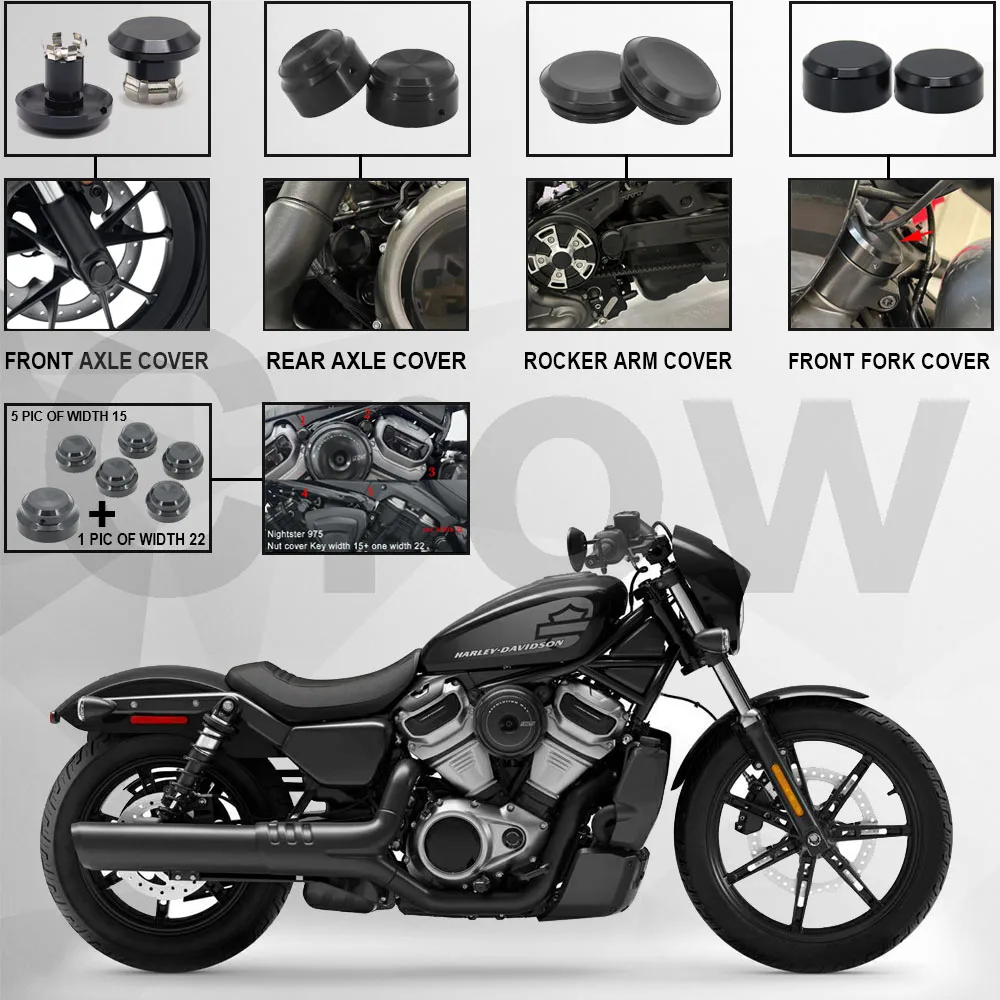 Крышка передней оси мотоцикла для Harley Nightster 975 RH975 RH 975 2022 2023