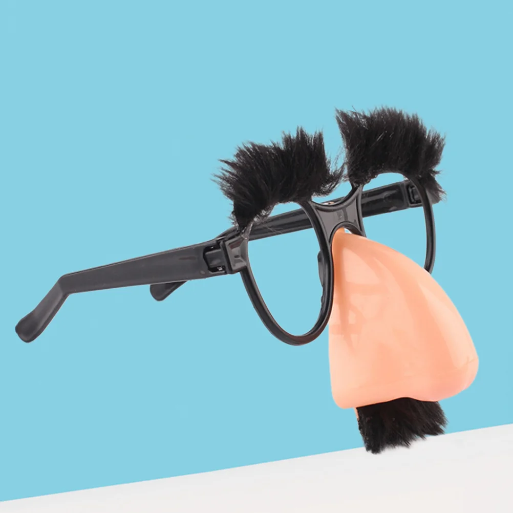 

Disguise Glasses with Big Nose Eyebrows and Mustache Funny Old Man Glasses Performance Props for Costume and Birthday