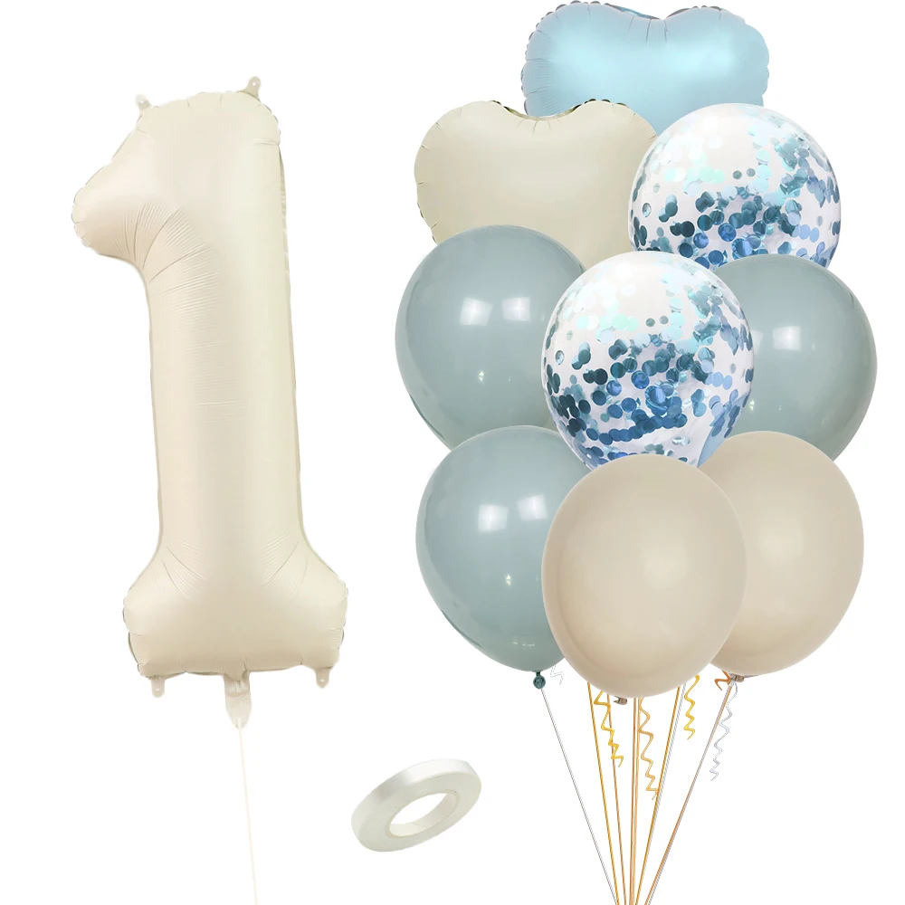 

Набор воздушных шаров Tissy 12 шт., бежевый, синий, 40 дюймов