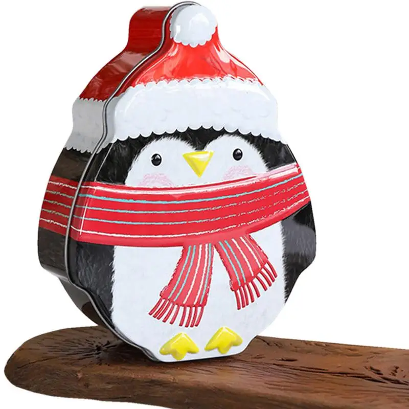 Christmas Metal Tinplate Empty Tin With Lid Box Cookie Gift Storage Container Decorative Box For