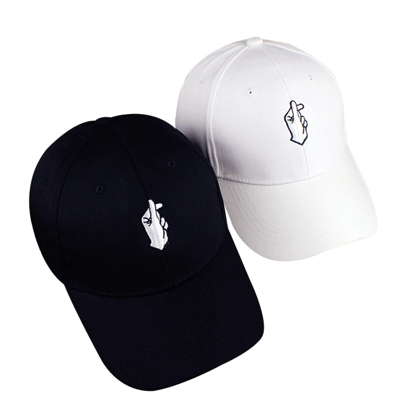 

Love Gestures Finger Embroider Golf Baseball Cap Men Women Snapback Hats Flipper Little Heart Love Sun Truck Hat Gorras