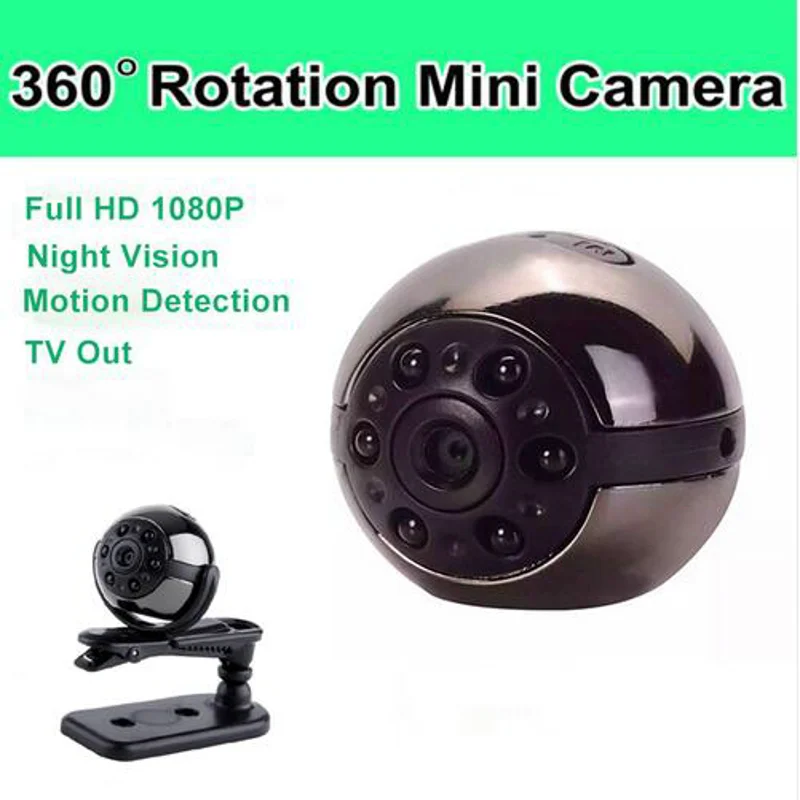 SQ9 мини DV DVR камера 1080P Full HD панорамный 180 градусов микро SD кард-ридер с аудио кнопочным переключателем выбор