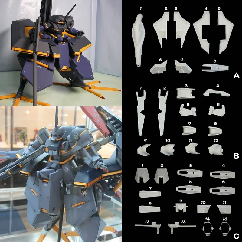 Фото 1/144 Gaoda RX-107 TR-4 [Dandelion] Несобранный, неокрашенный, кастомный GK Gaoda, полный комплект, гаражный набор B_656 №2
