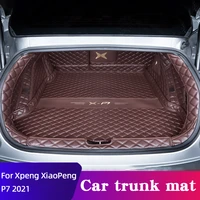 car trunk mats for xpeng xiaopeng p7 2021 tpe non slip rear luggage pad storage waterproof decorative tool accessories