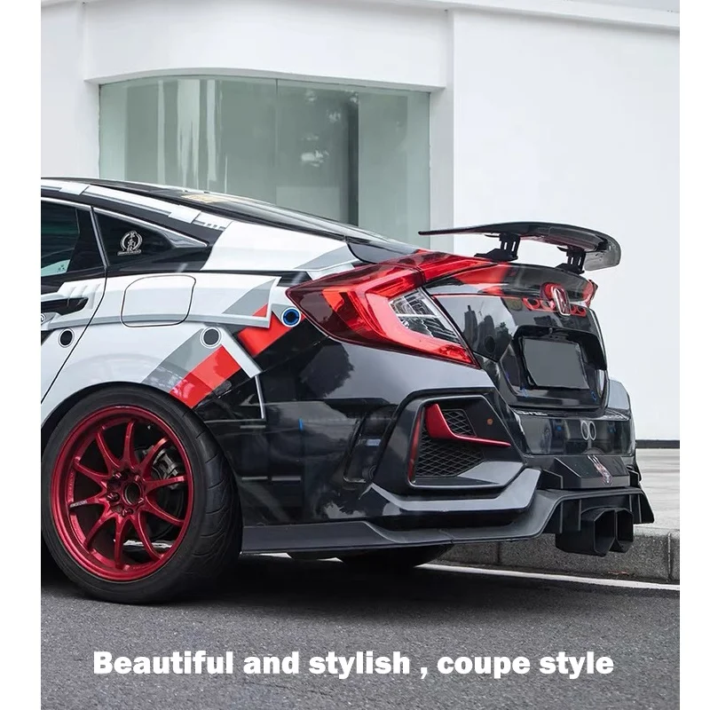 

NEW Electric Universal Carbon Fiber Sedan Car Rear Trunk Tail Boot Spoiler Wing For Toyota Vios