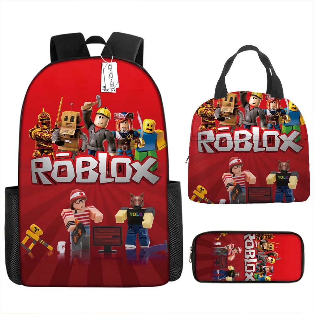 

Upgraded ROBLOX Virtual World Elementary Sport Backpack Lightening Zipper Shoulders Outdoor Bag Anime Cartoon School Bag Mochila