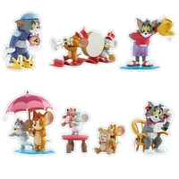 anime kawaii lovely creativity tom and jerry daily life blind box action figure mice and cats model kids toy christmas gifts