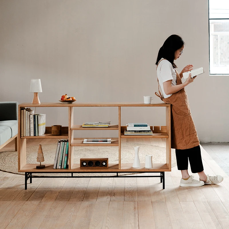 Книжный шкаф Duozhi Dwarf скандинавское вишневое дерево бревно из цельного дерева