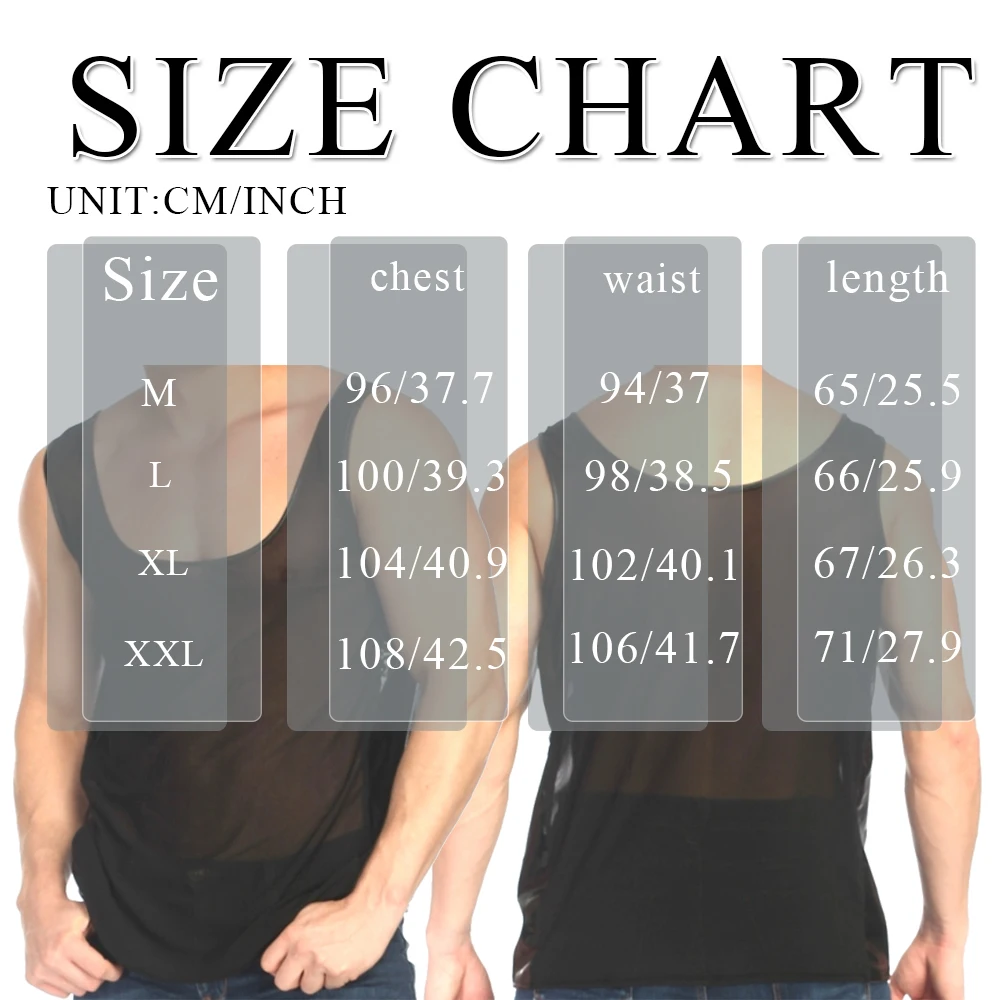 Рисунок 2 - Сексуальные мужские ультратонкие сетчатые майки FYXLJJ