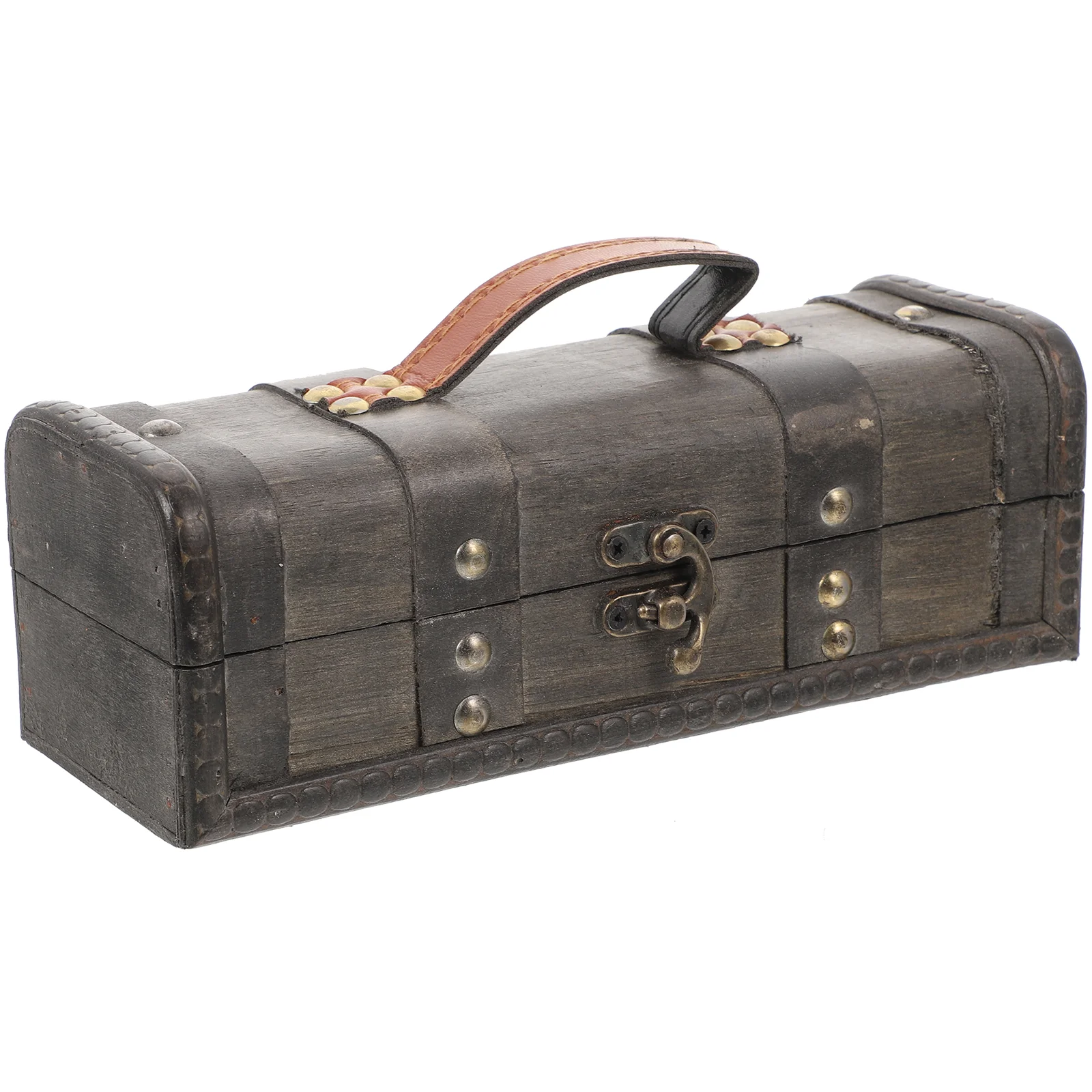 

Box Wood Jewelry Wooden Storage Organizer Keepsake Case Treasure Vintage Boxes Stash Memory Gift Trinket Crafts Ring Decorative