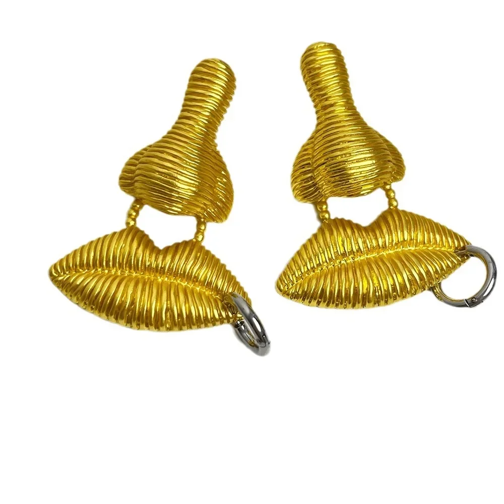 Металлические висячие серьги для губ