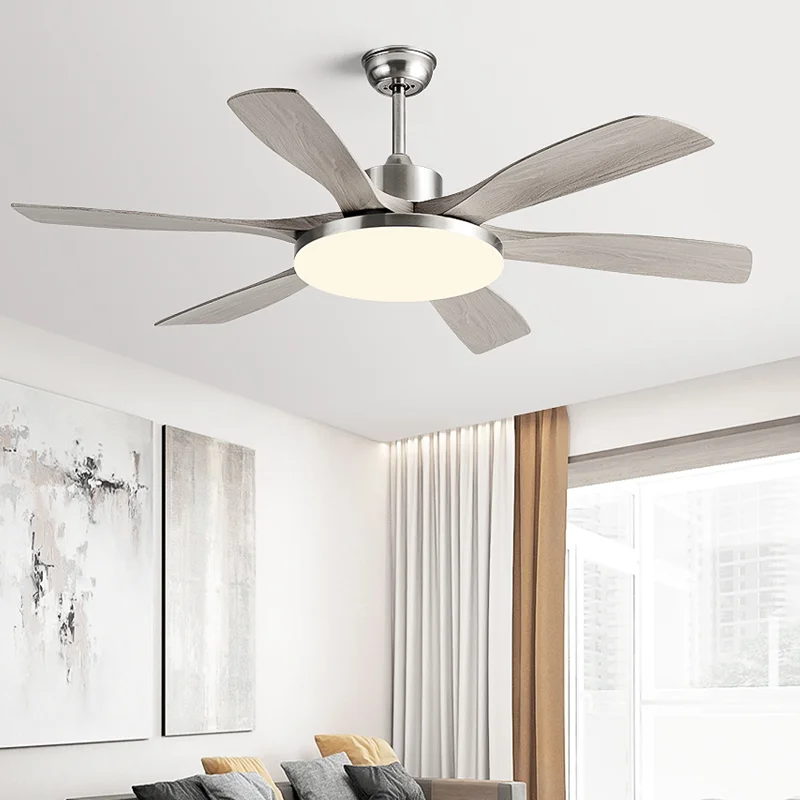 

Chandeliers Lights Ceiling Fan Art Pendant Lamp Led Decor 58Inch Six leaves 2023 New Style Restaurant Living Indoor DC