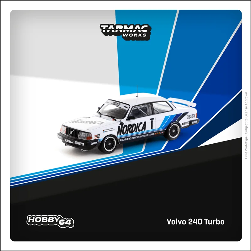 

Tarmac Works 1:64 240 Turbo ETCC Zolder 1986 Winner Diecast Model Car