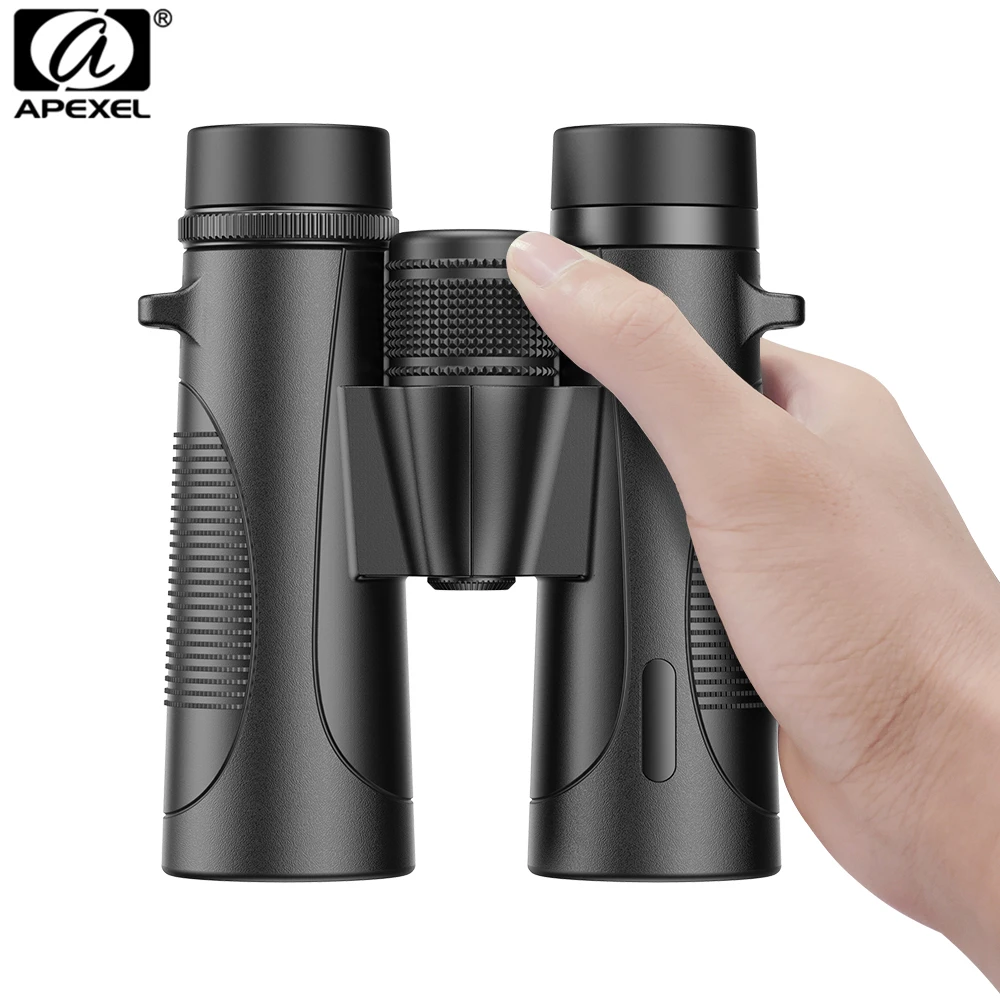 

Бинокль APEXEL HD 10X42, мощный Компактный телескоп с большим обзором, с адаптером для телефона, водонепроницаемость IPX7, призматический объектив ...