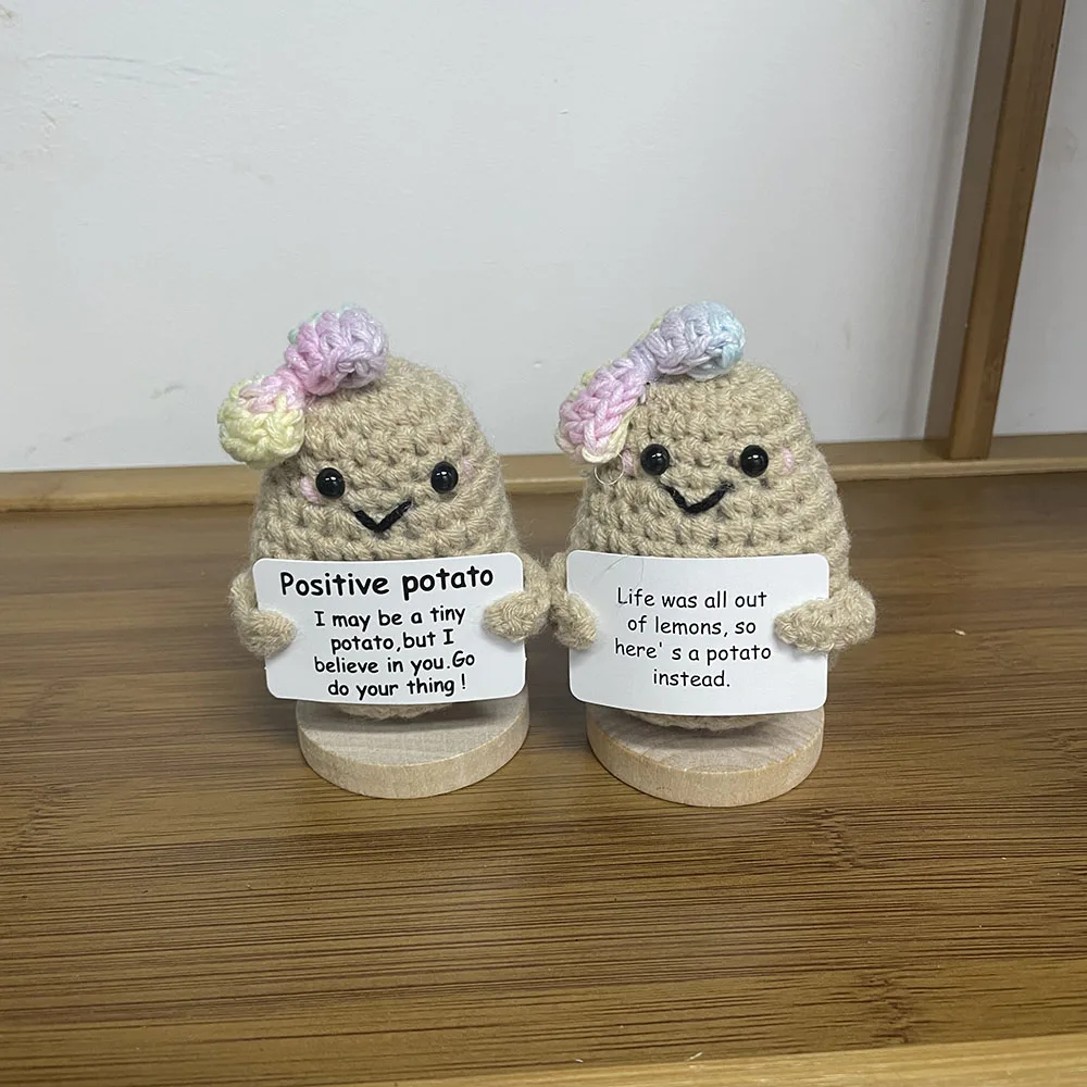 Мини положительный бант картофель украшение для куклы с карточкой дома ручная