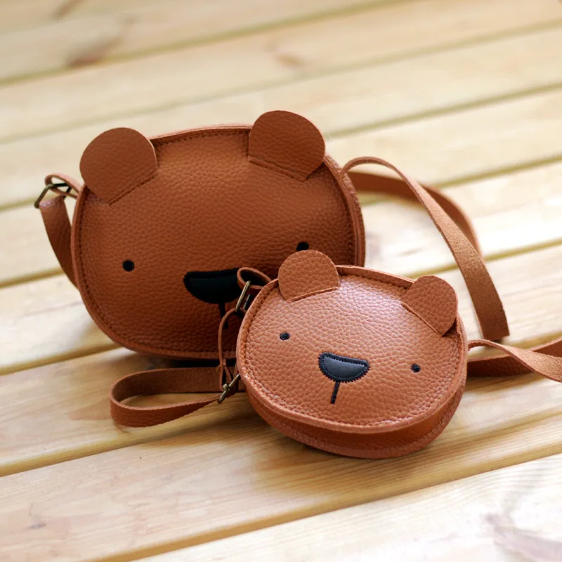 

Bear Backpack Winter Child Girls Cute Boy Fashion Cross Body Messenger Mini Leather Bag PU Leather Shoulder Bag Children