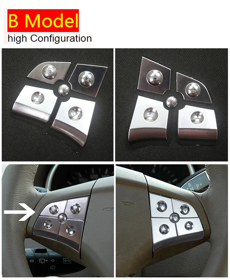 

Для Mercedes Benz class GL W164 2006-2009 автомобильный руль, кнопка переключения, панель, декоративная рамка, крышка, аксессуары для интерьера автомобиля