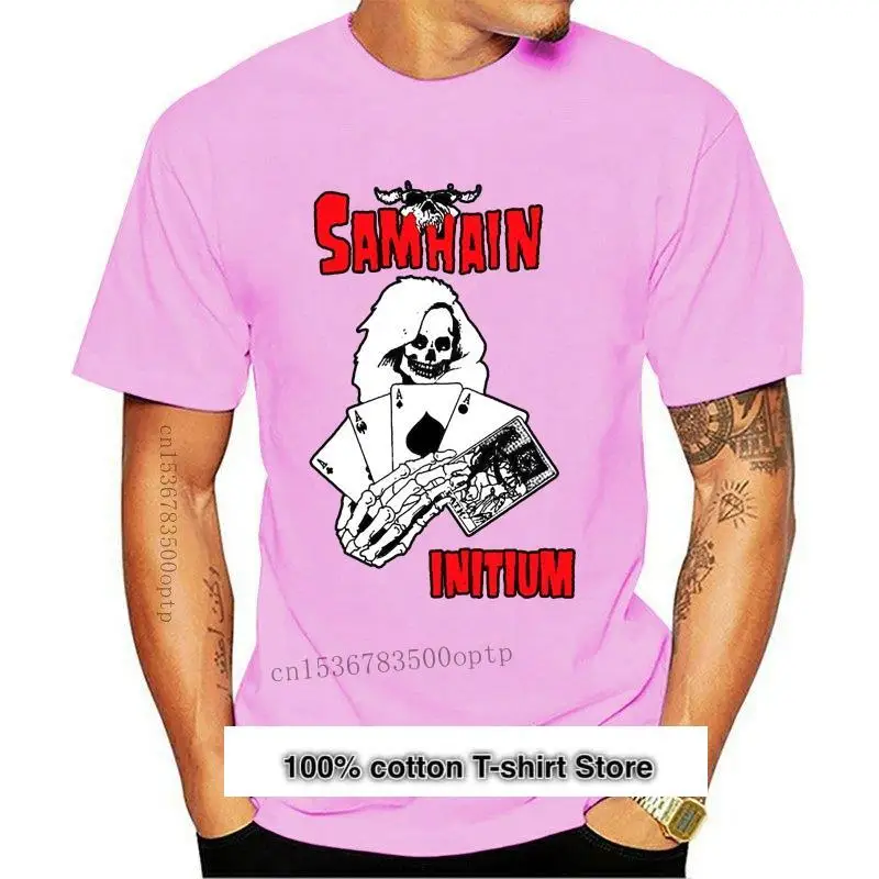 

New Samhain Cards Initium Black Mens T Shirt Danzig Misfits Punk Rock Horror Punk Festive Tee Shirt