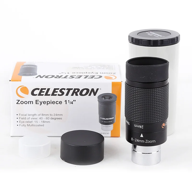 Celestron Zoom Eyepiece for Telescope Versatile 8mm-24mm For Low Power and High Power Viewing Accepts 1.25