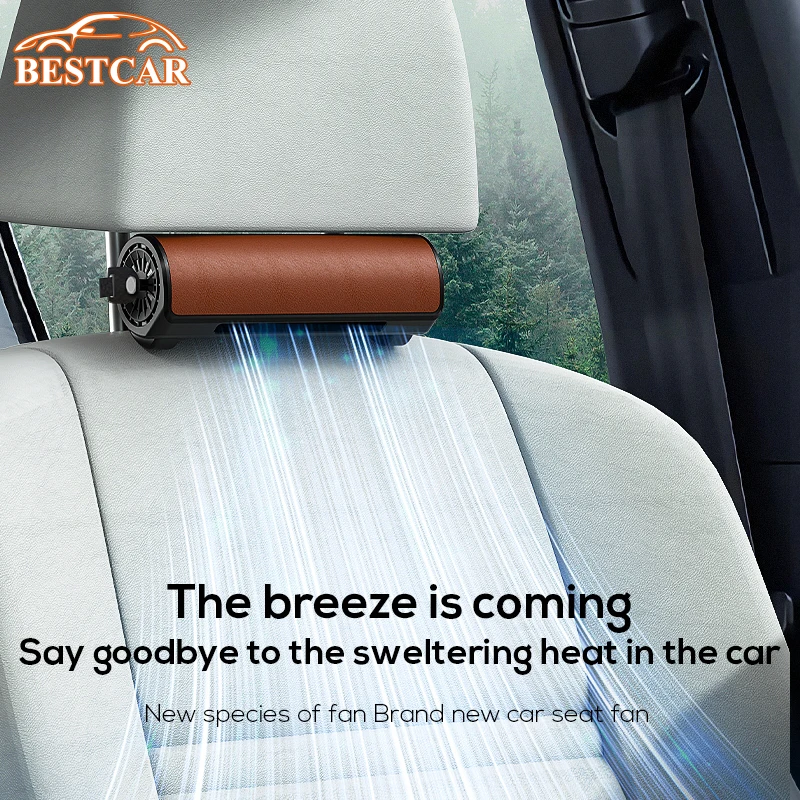 

Новый автомобильный вентилятор для заднего сиденья, интерьер, подголовник заднего сиденья, портативный вентилятор для автомобильного сиденья, тихий подголовник, 3 скорости, питание от USB, автомобильная модель