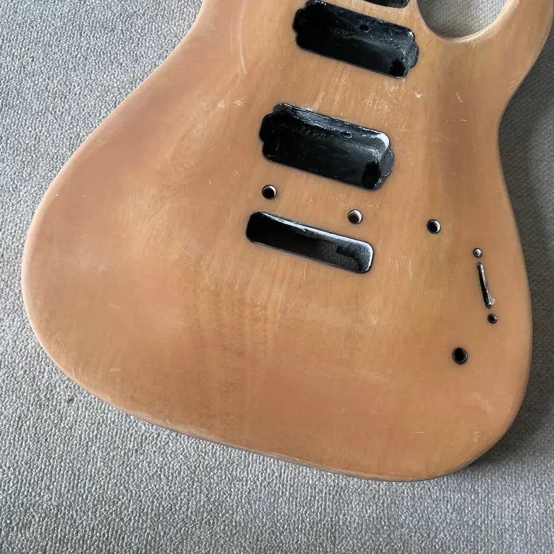 EB967 натуральный твердый корпус необработанной электрогитары Okoume 2 поворотных